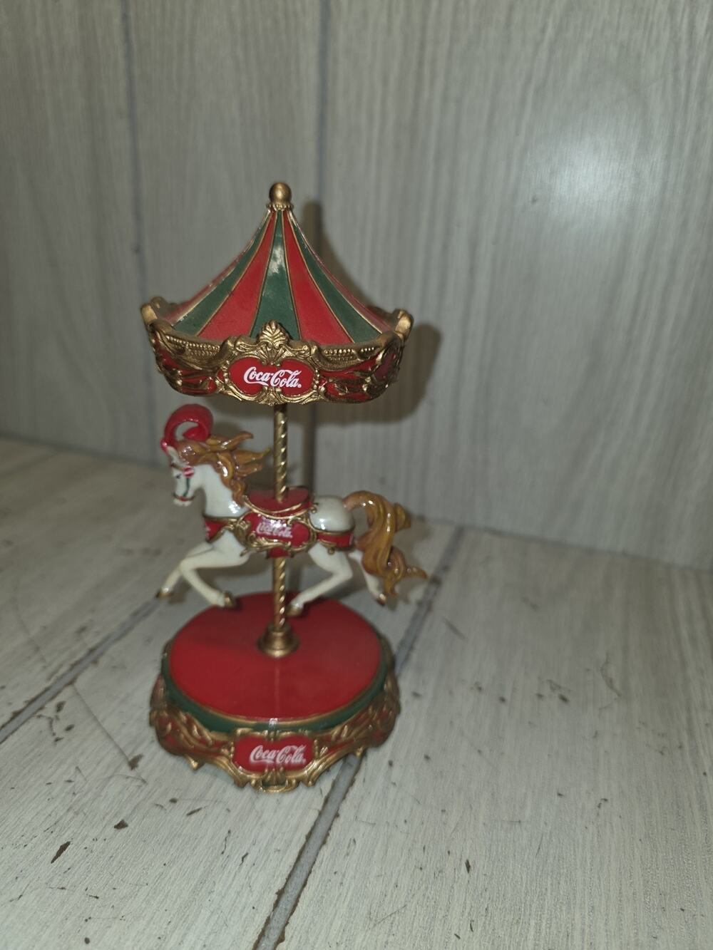 Vintage Coca Cola Classic Carousel Horse Collection Jumper Brilliant Colors
